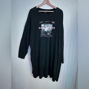 Forever 21 Black Long Sleeve Dress